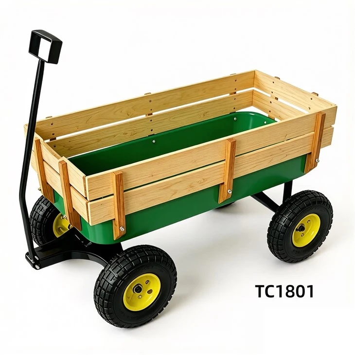 Kids Wooden Side Wagon